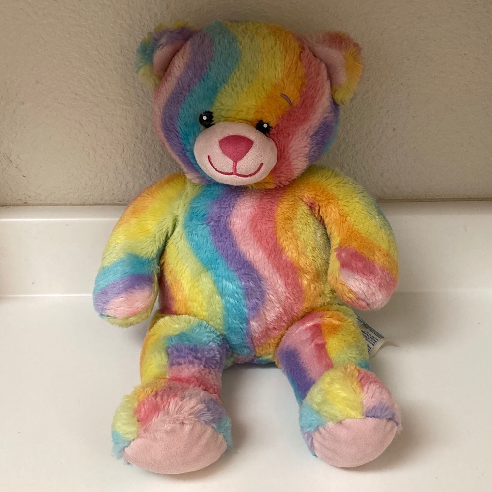 Rainbow Build a Bear Plush Toy 17”